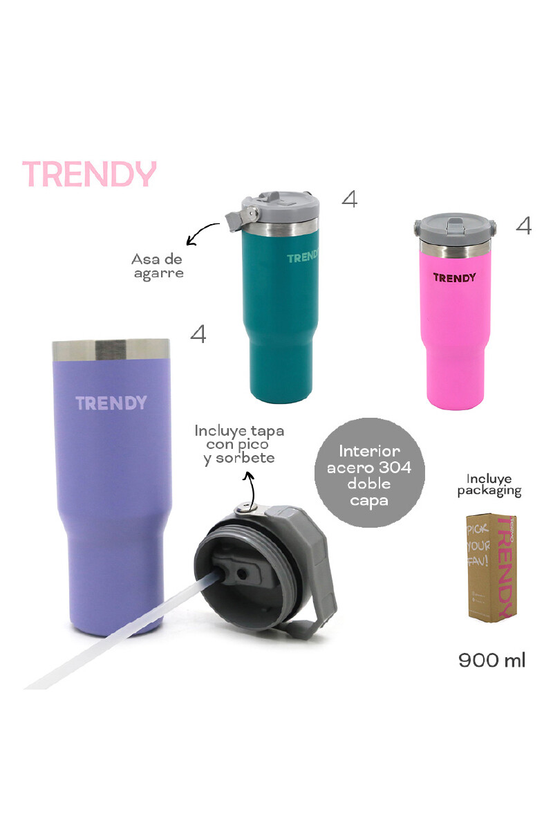 Botella Térmica Trendy Lila