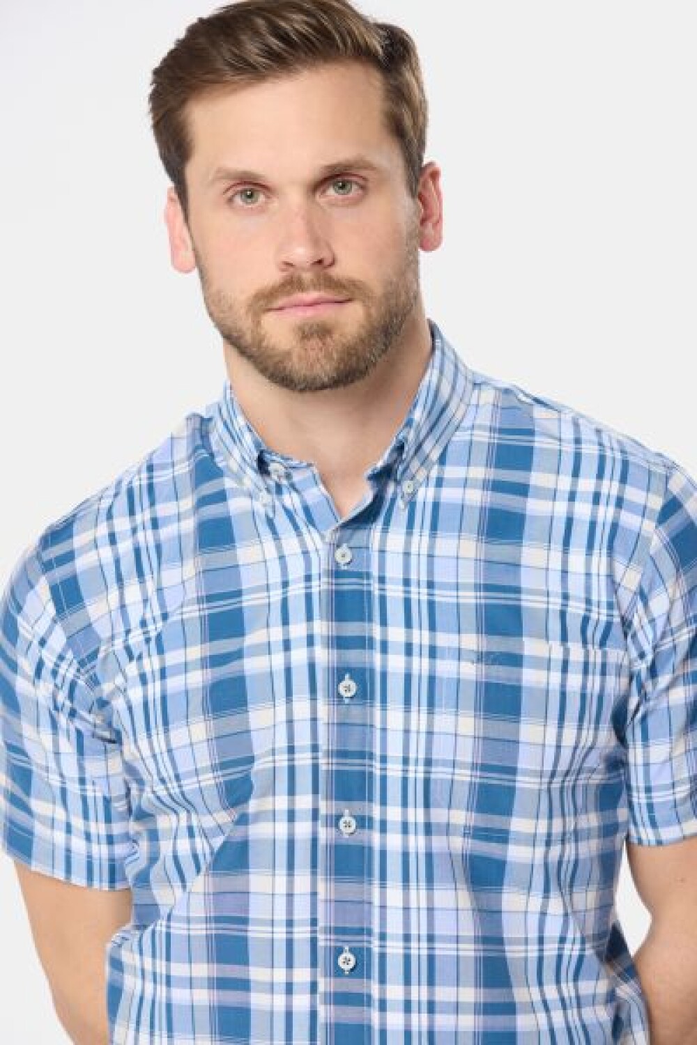 CAMISA SPORT A CUADROS Azul