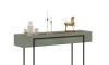 Mesa De Arrime En Vidrio Y Metal - Pilar Verde