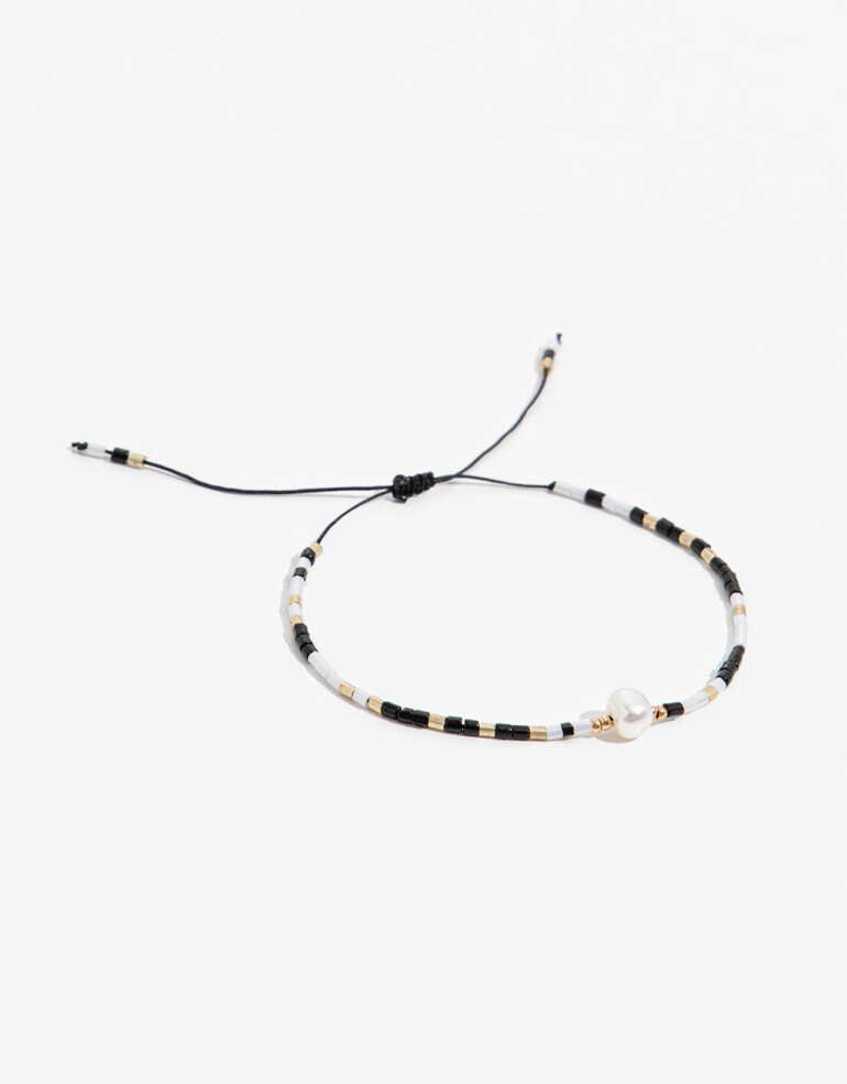 Pulseras Flexibles Canutillos Pulsera Con Beads - Combinacion Multicolor