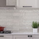 Ceramica Tipo Brick Blanco Brillo 10X40Cm 7Mm Pared GAMAS DE BLANCO