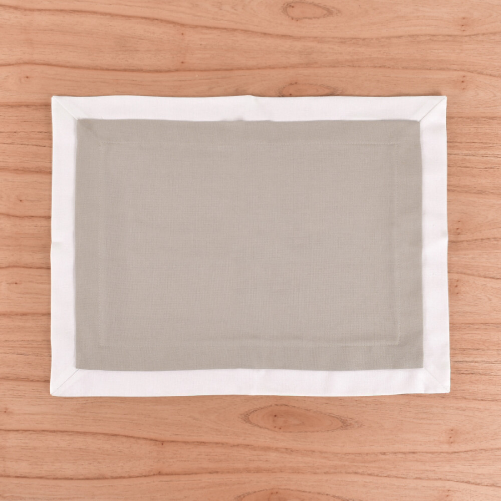 Individual Florencia Beige con tablas blancas