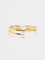Pulsera Espiral De Perlas blanco