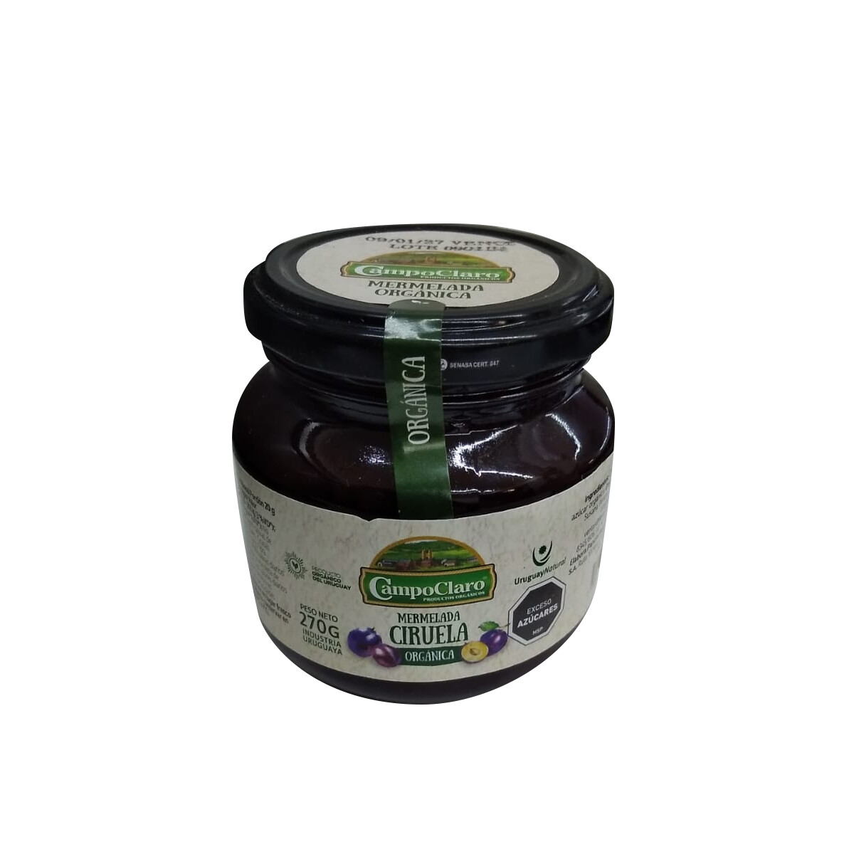 Mermelada De Ciruela Orgánica Campo Claro 360g - Merm Campoclaro Ciruela 360g 