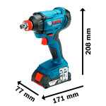 Llave de impacto Bosch GDX 180-LI 18V 2 baterías y maletín Bosch Unica