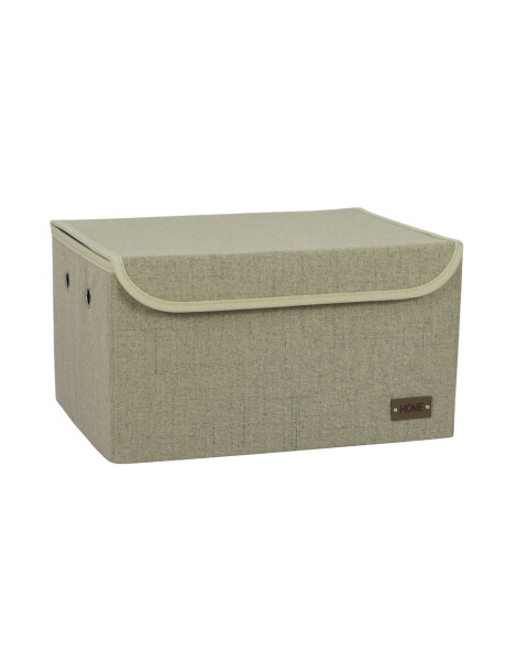 CAJA ORGANIZADOR REC C/TAPA 40X30XH22CM TELA BEIGE CAJA ORGANIZADOR REC C/TAPA 40X30XH22CM TELA BEIGE