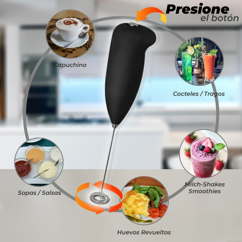 Batidor ElÃ©ctrico Revolvedor y Espumador de CafÃ© y Bebidas a Pila Batidor ElÃ©ctrico Revolvedor y Espumador de CafÃ© y Bebidas a Pila