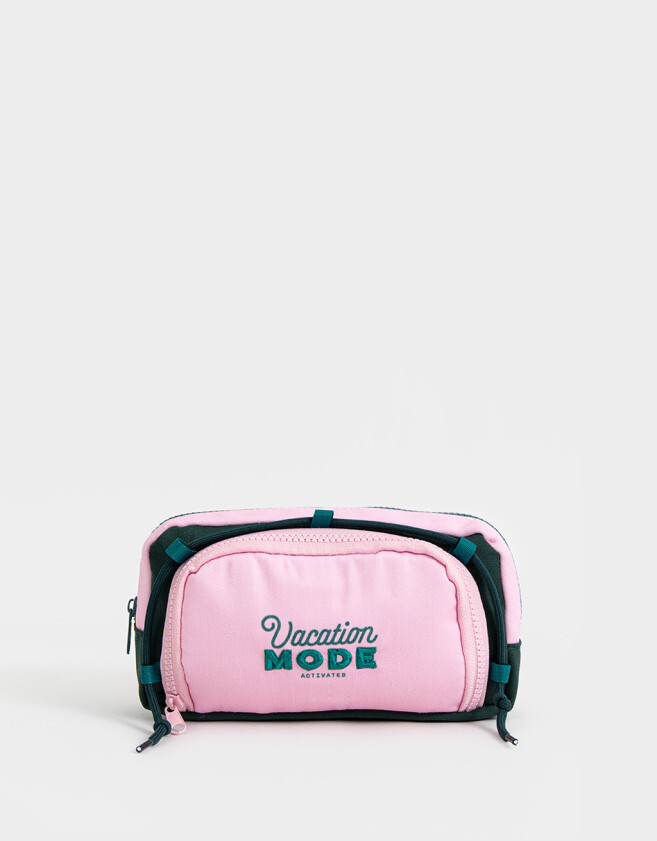 Cartucheras Con compartimentos Cartuchera De Canvas Estampada Con Divisiones - Verde Oscuro