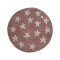 ALFOMBRA REDONDA POP D100CM ESTRELLAS ROSA
