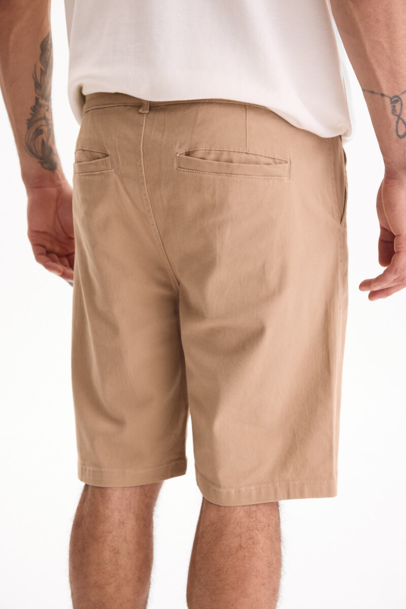 Bermuda De Gabardina Echo Beige