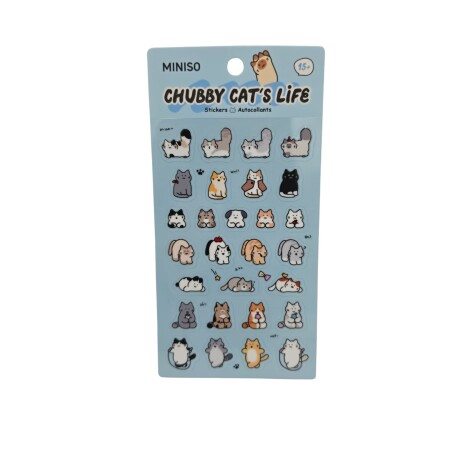 Stickers gatito celeste
