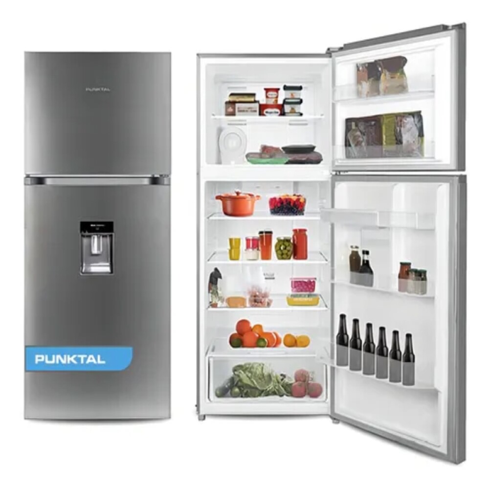 REFRIGERADOR FRIO SECO 410 L. 2 PUERTAS INOX. C/DISPENSADOR - INVERTER acero inoxidable
