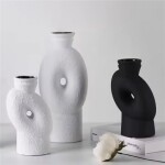 FLORERO CERAMICA 12x8.5x20CM NEGRO FLORERO CERAMICA 12x8.5x20CM NEGRO