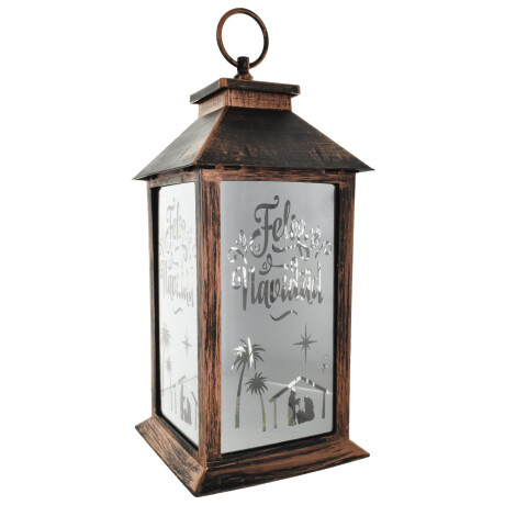 FAROL NAVIDEÑO CON LUZ LED FAROL NAVIDEÑO CON LUZ LED