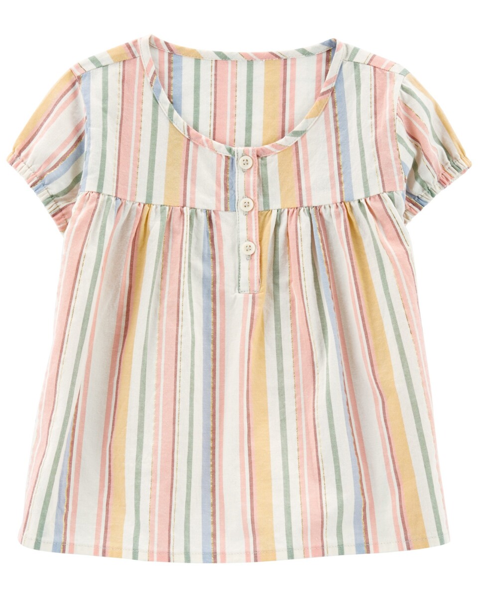 Blusa de algodón diseño a rayas 