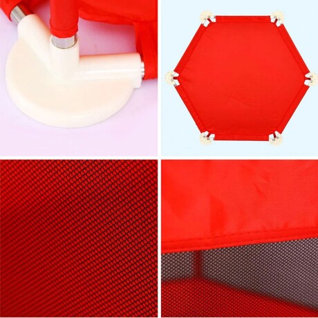 Corral Plegable C/ Puerta Corralito Pelotero Bebé Rojo Estándar