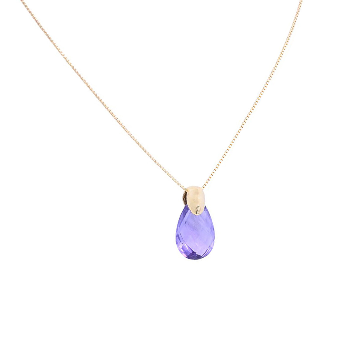 Colgante oro 18k y amatista gota. 