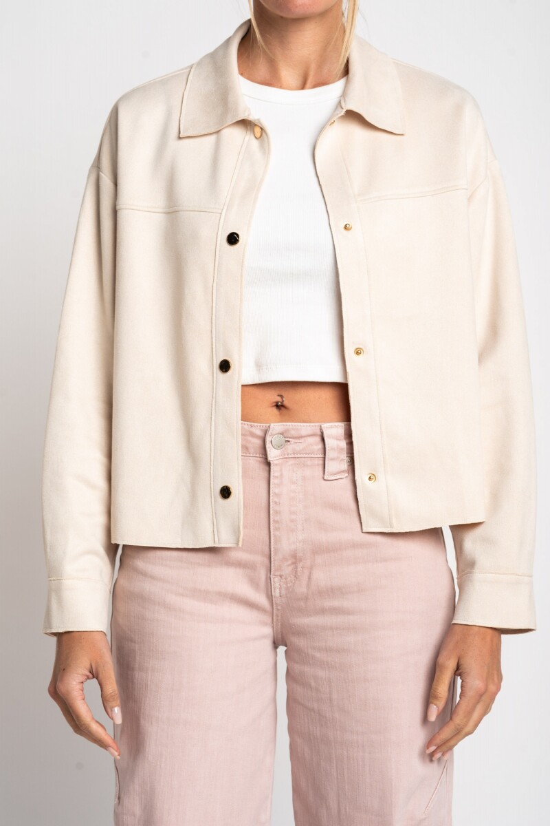 Camisa Gamuza Vegana Crudo