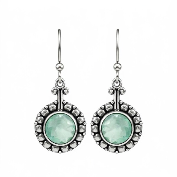 Caravanas círculo calcedonia - plata 925 - calzedonia - CA8440 conpiedra