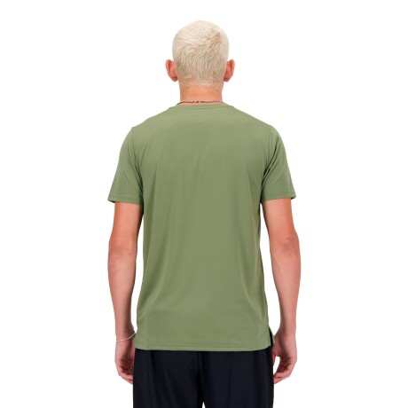 Remera New Balance de Hombre - RUN T-SHIRT - MT41222DEK GREEN