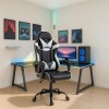Silla Gamer Lumax Modelo ROM Negro/Blanco