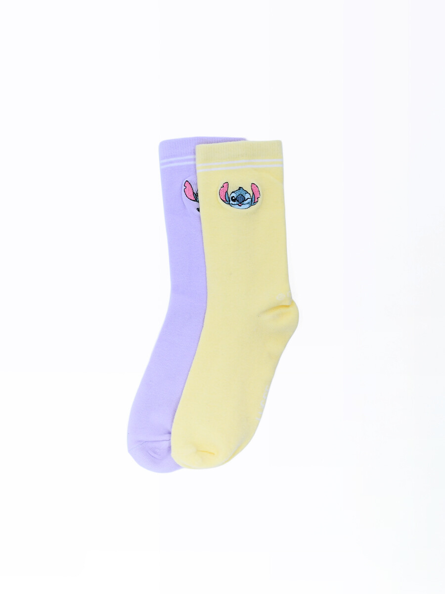 MEDIAS STITCH IN COLORS PACK X 2 - VARIANTE 1 