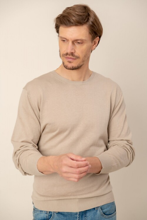 Sweater lino Cemento