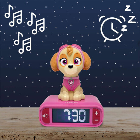 Reloj Despertador Digital 3D Lexibook Paw Patrol Rosa