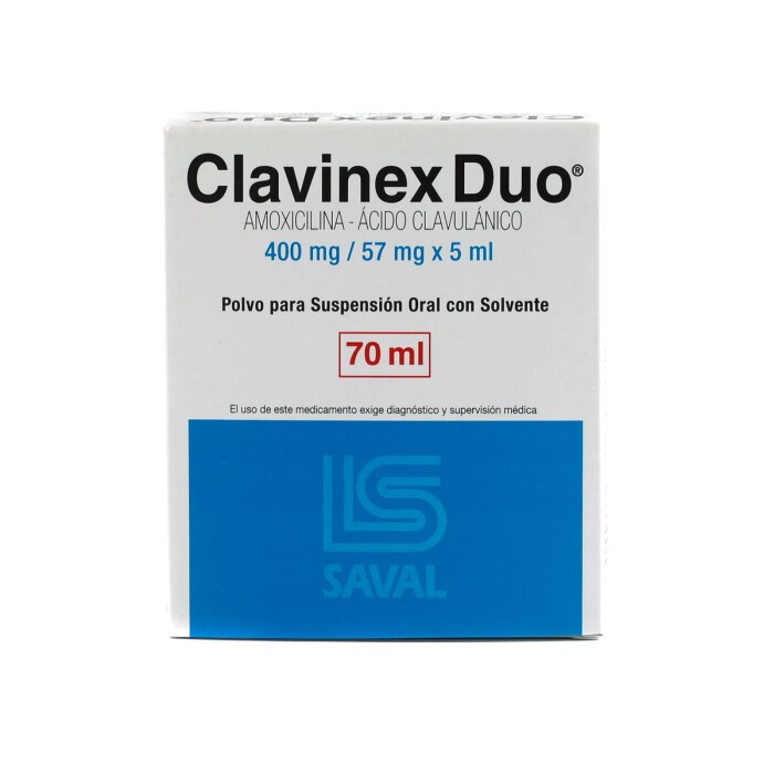 CLAVINEX DUO SUSP. FRASCO X 70 ML. única