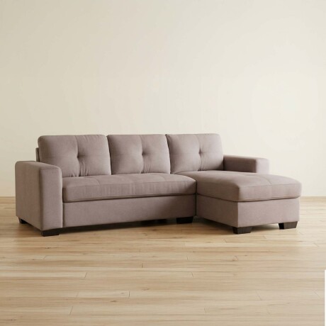 SOFÁ C/CHAISE MÁS DE 4 CUERPOS TELA MARRON DETROIT TAUPE