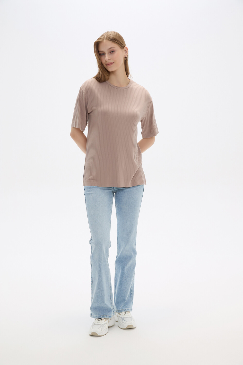 Remera Javid Taupe Claro