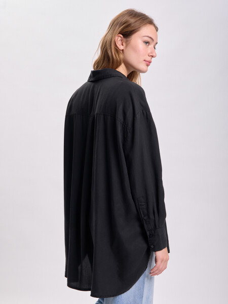 Camisa lyocell Negro