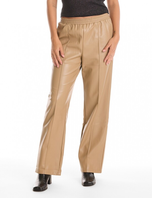 Pantalon Eco Cuero TOSTADO