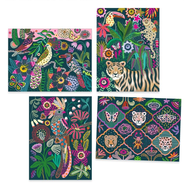 Set x4 láminas para raspar Rococo
