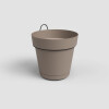 MACETA DE PARED CON PLATO CAPRI TAUPE