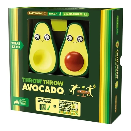 Exploding Kittens - Juego de Mesa Throw Throw Avocado - +7 Años. 2 - 6 Jugadores. Idioma Español. 001