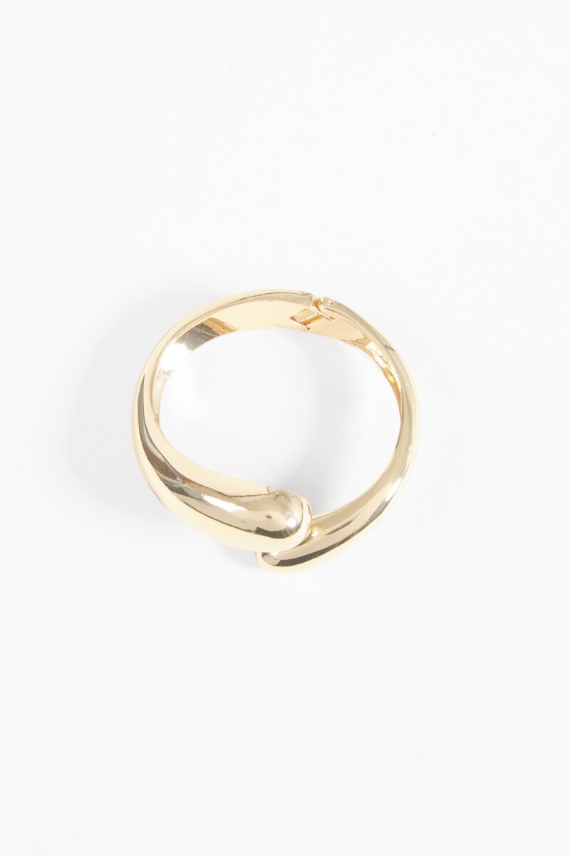 Brazalete cuff wavy dorado