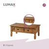 Mesa de centro Lumax de 2 cajones madera maciza Mesa de centro Lumax de 2 cajones madera maciza
