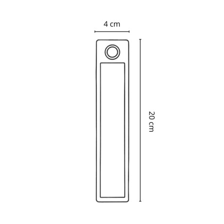 ARTEFACTO RECARGABLE MORAIS CON SENSOR DE MOVIMIENTO 20CM Lámpara Recargable Con Sensor De Movimiento Morais 20CM CCT Blanco