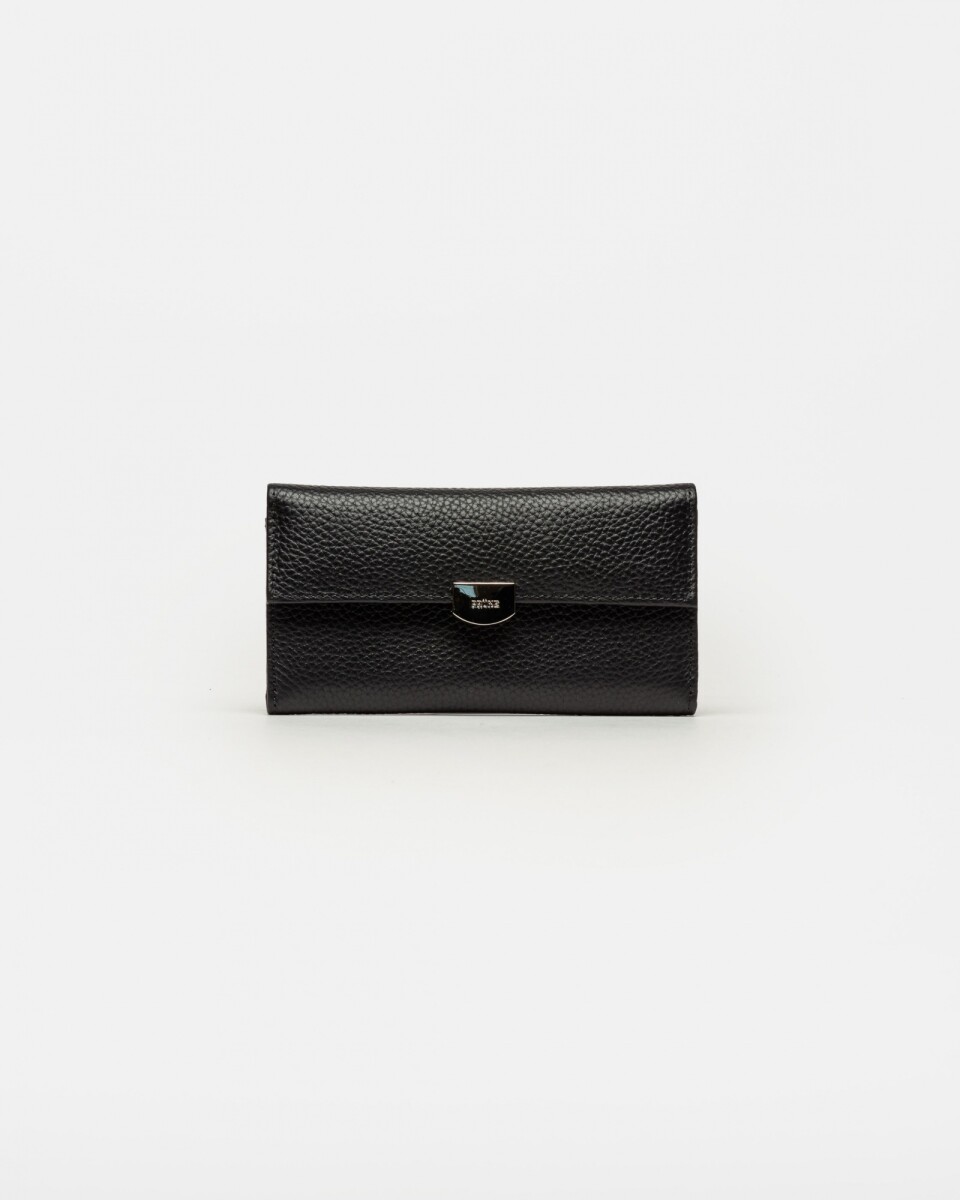 Billetera Marga en cuero graneado - Negro 
