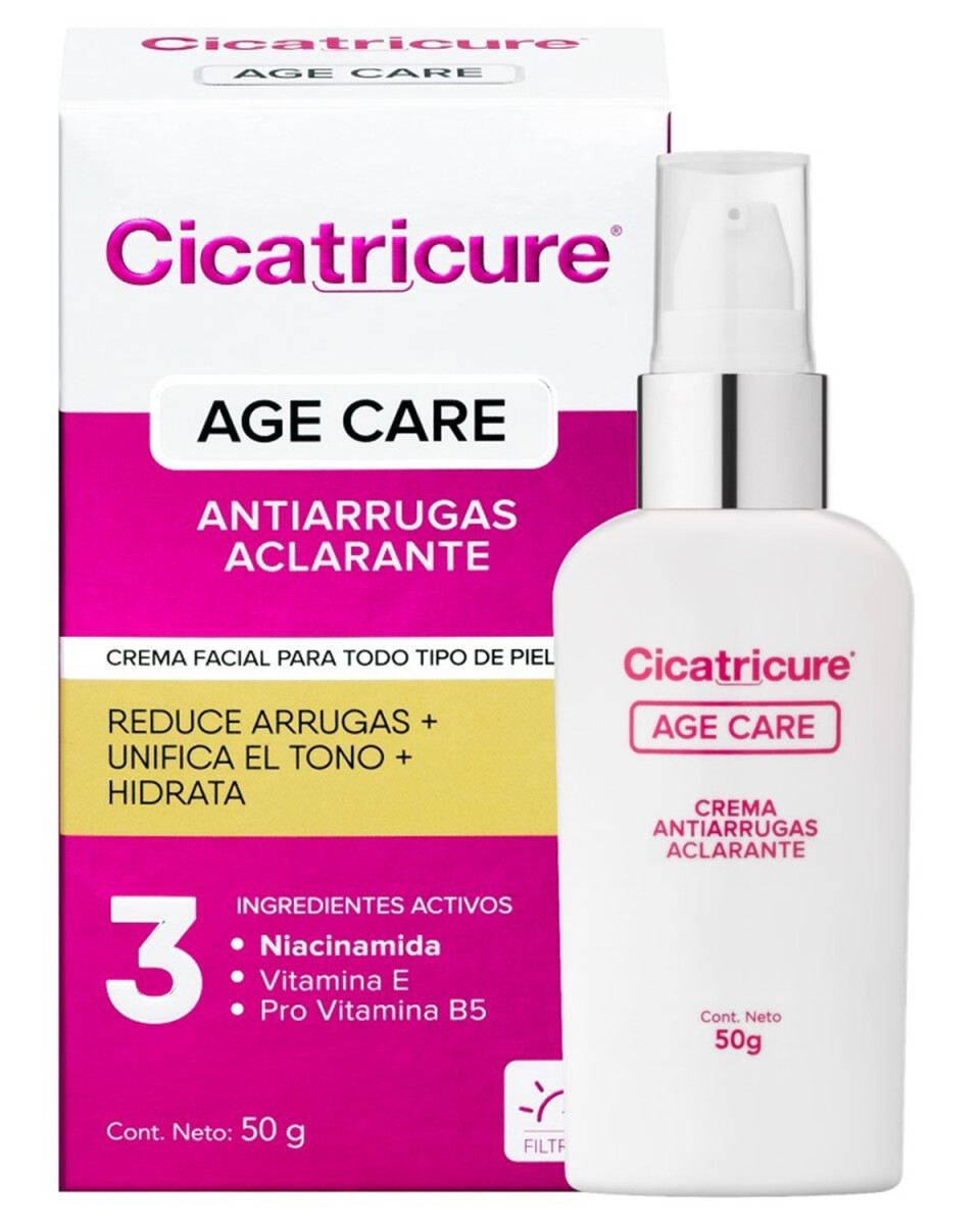 Crema facial Cicatricure Age Care antiarrugas aclarante 50gr 
