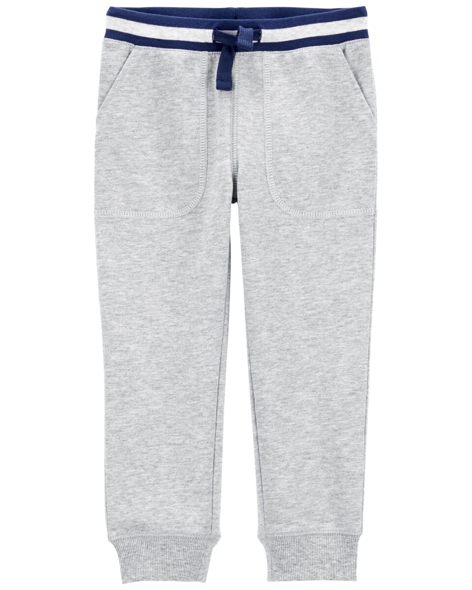 Pantalón deportivo de algodón, con cordón, gris 