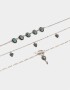 Collares Cortos Piedra Collar Corto De Metal - Plateado