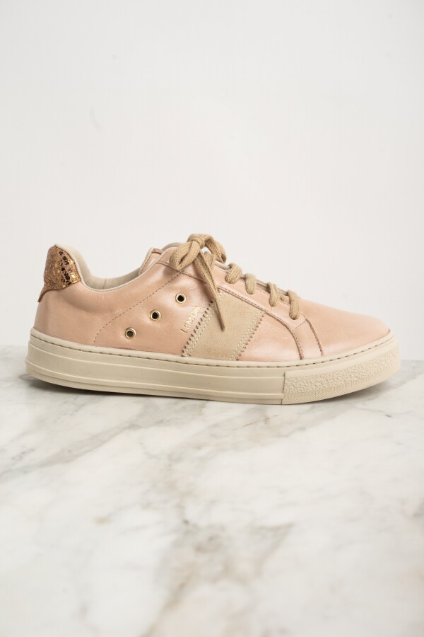 Zapatilla Cuero Rosa Viejo