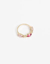 Anillos Chicos Con Dijes Anillo Con Dijes De Boquitas Glass - Dorado