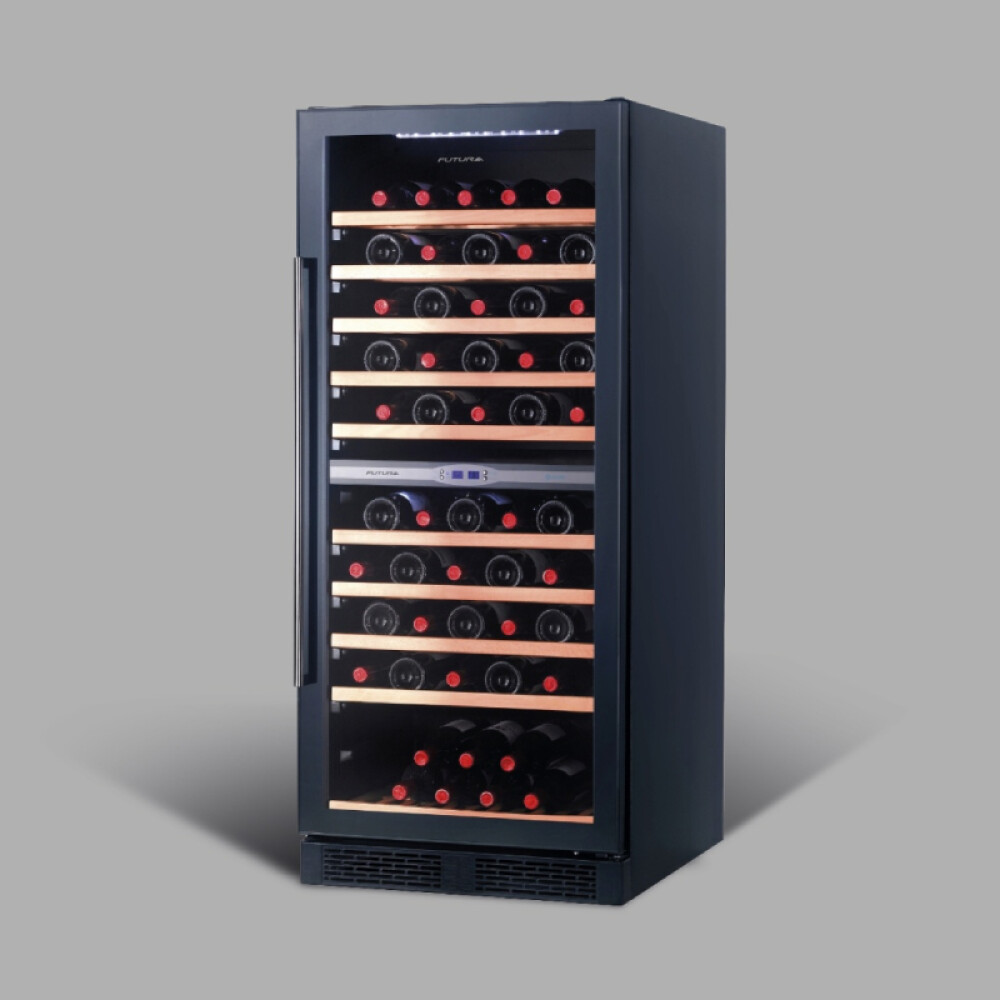 Enfriadora de vino Futura Plus FUT-EV110N vidrio negro 110 botellas negro