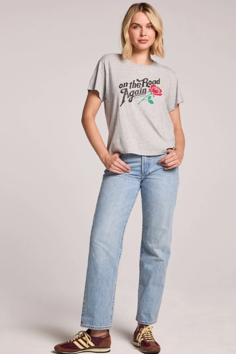 REMERA DE MANGA CORTA WILLIE N Gris