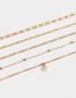 Pulseras Flexibles Sets Multi Cadenas Pulseras Flexibles Sets De Metal - Dorado