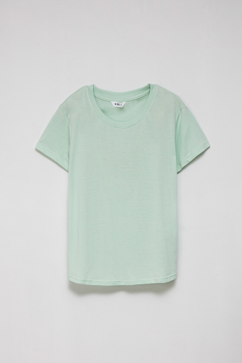 Camiseta manga corta básica - Verde menta 