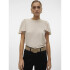 VMIVANA ONELLA SS O-NECK TOP VMA OATMEAL